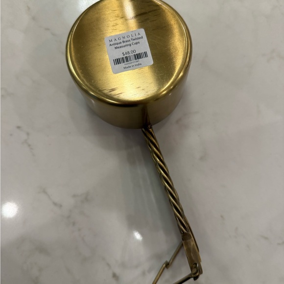 Magnolia Antique Brass Twisted Measuring Cups - Picture 3 of 3